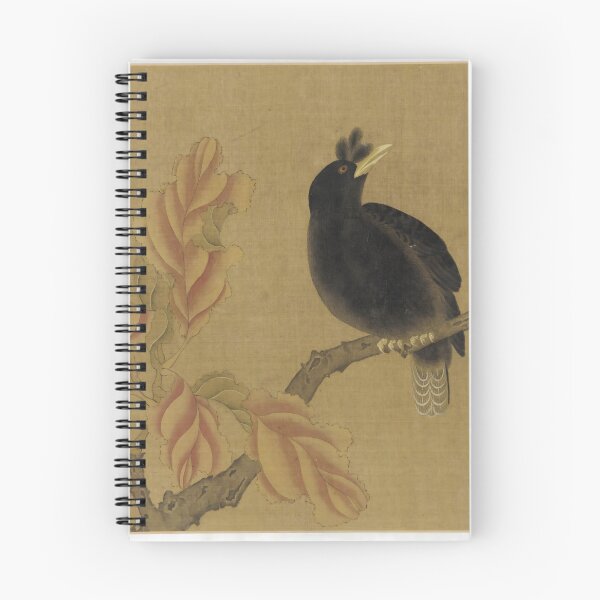 Item preview, a black bird on autumn branch  designed and sold by Paper & Pine .