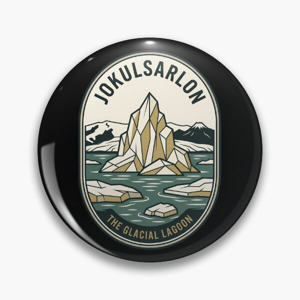 Item preview, Jokulsarlon Iceland Glacial Lagoon Vintage Travel Emblem designed and sold by k3rstman1.
