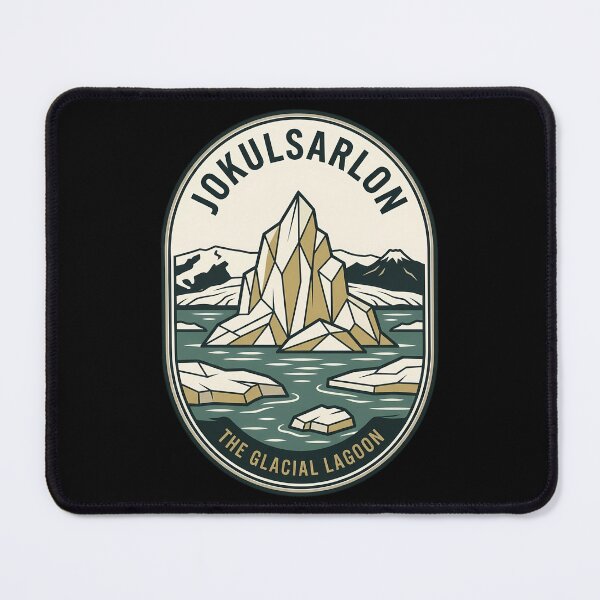 Item preview, Jokulsarlon Iceland Glacial Lagoon Vintage Travel Emblem designed and sold by k3rstman1.