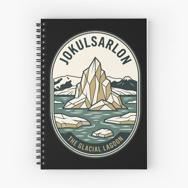 Item preview, Jokulsarlon Iceland Glacial Lagoon Vintage Travel Emblem designed and sold by k3rstman1.