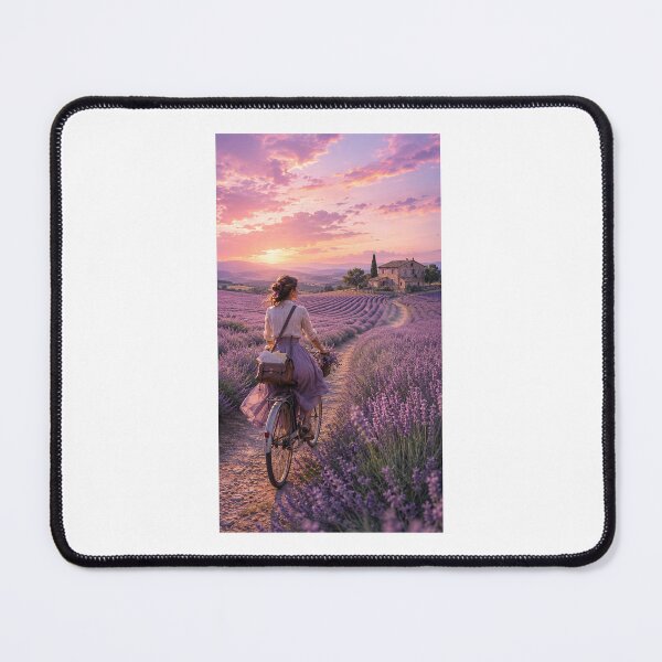 Item preview, Lavender Field Messenger Romantic Countryside Art designed and sold by TaiwoDesigns.