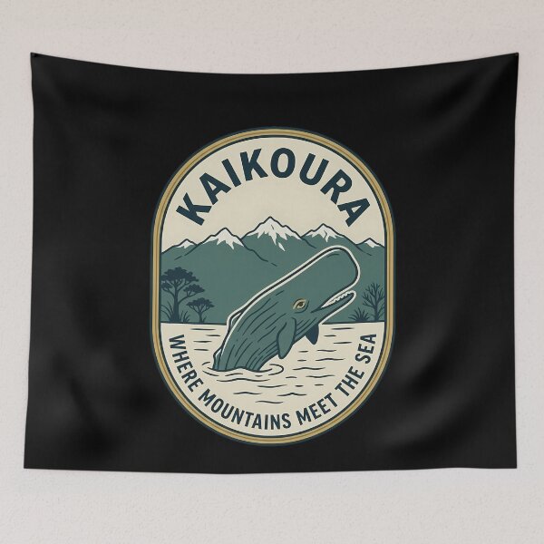 Item preview, Kaikoura New Zealand Whale Vintage Travel Emblem designed and sold by k3rstman1.