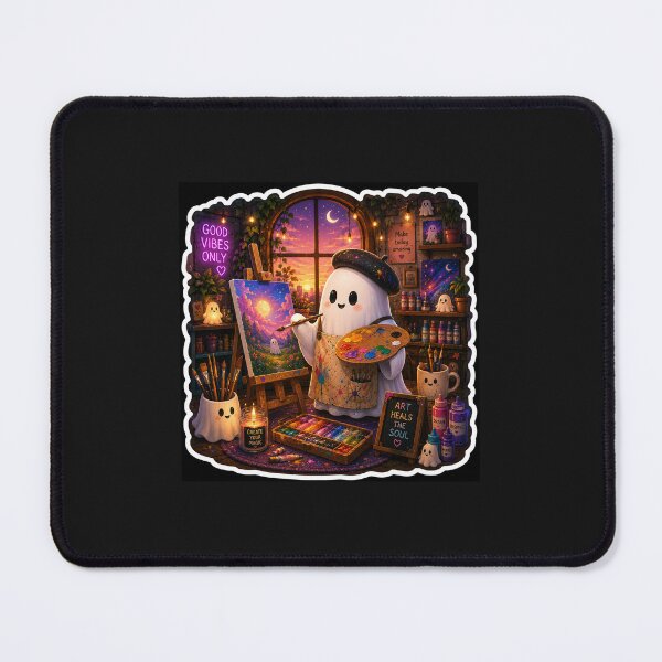 Item preview, Cute Ghost Artist | Painting Cozy Dreams designed and sold by canersulek.