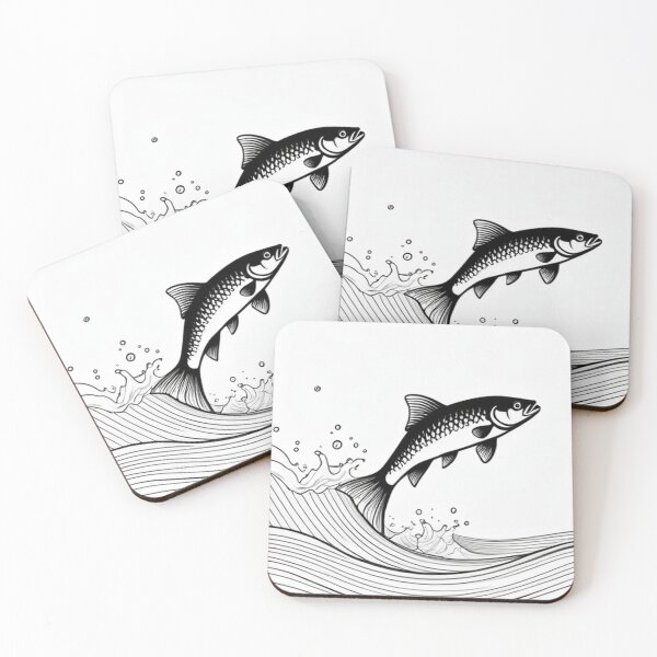 Item preview, Art - Fish Illustration, Style Inspired by Japanese Prints designed and sold by World-Pets.