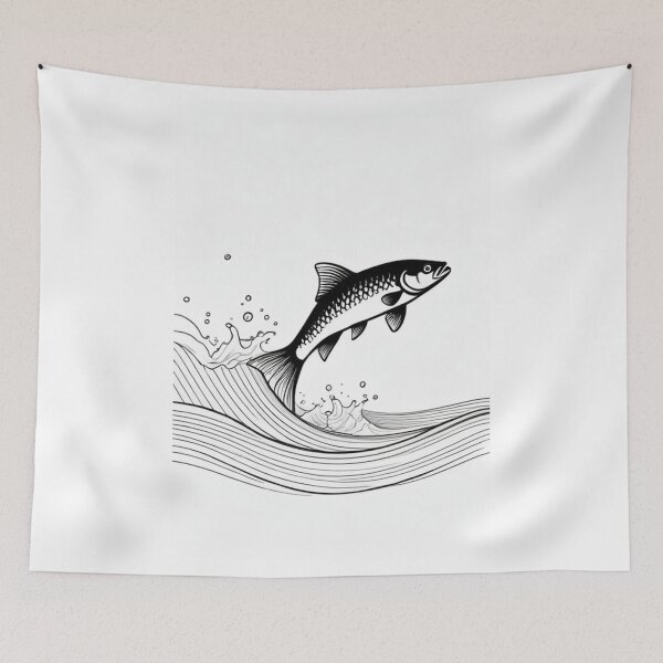 Item preview, Art - Fish Illustration, Style Inspired by Japanese Prints designed and sold by World-Pets.