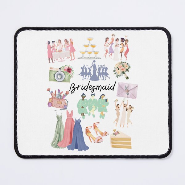 Item preview, BRIDESMAID with Soft Watercolor Wedding Images designed and sold by JaymeOctober.