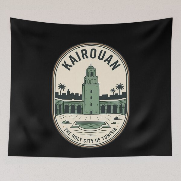 Item preview, Kairouan Tunisia Vintage Travel Emblem Holy City designed and sold by k3rstman1.