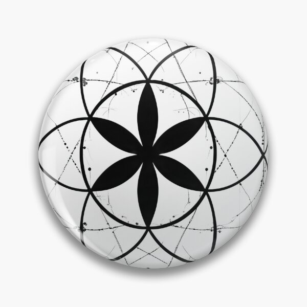 Item preview, Sacred Geometry Flower of Life – Minimalist Monochrome Mystic Symbol designed and sold by Artisan Finds Online.