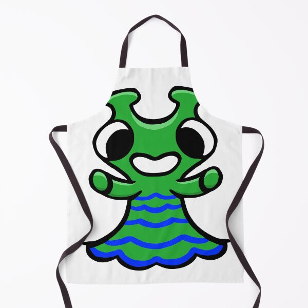 Item preview, Cute Green Ghost Monster Blue Stripes – Kawaii Sea Creature Sticker designed and sold by davidmalec.
