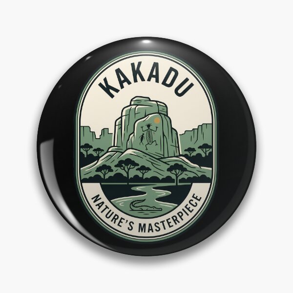 Item preview, Kakadu Australia Crocodile Rock Art Vintage Travel Emblem designed and sold by k3rstman1.