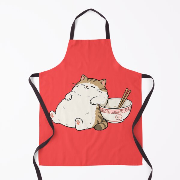 Item preview, Cute Ramen Cat Funny Chubby Kitty Noodle Lover Cartoon Design designed and sold by MonkiFlipp.