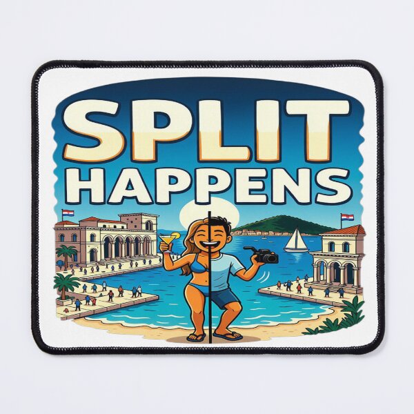 Item preview, Split Happens – Funny Croatia Vacation T-Shirt Design | Travel Humor Graphic | Beach Holiday SVG PNG | Print-on-Demand Bundle designed and sold by Sushikidsntod.