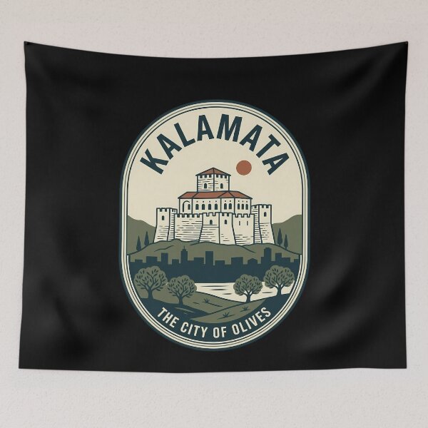 Item preview, Kalamata Greece City of Olives Vintage Travel Emblem designed and sold by k3rstman1.