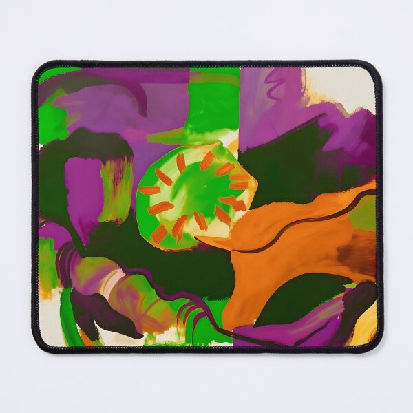 Item preview, Secondary Colors:  Green Purple Orange Abstract Art designed and sold by Vicky Brago-Mitchell®.