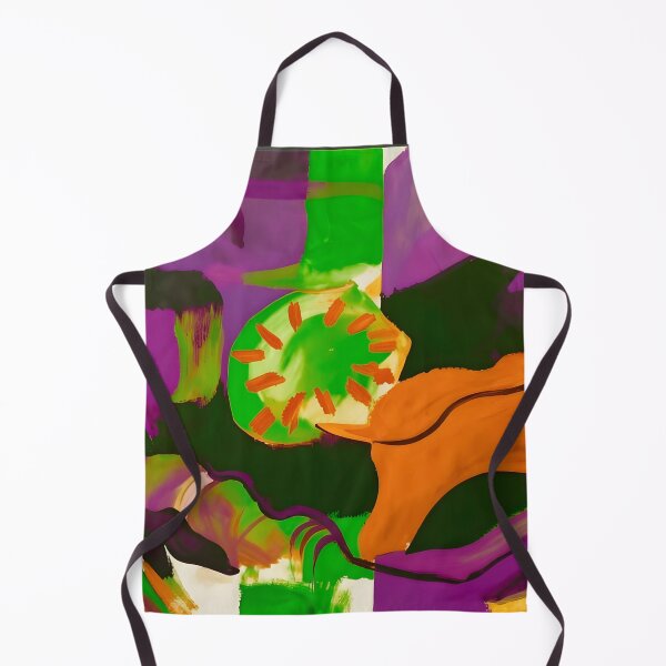Aperçu de l'œuvre Couleurs secondaires : Vert Violet Orange Art abstrait créée et vendue par Vicky Brago-Mitchell®.