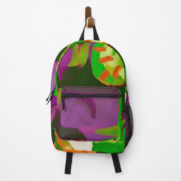 Item preview, Secondary Colors:  Green Purple Orange Abstract Art designed and sold by Vicky Brago-Mitchell®.