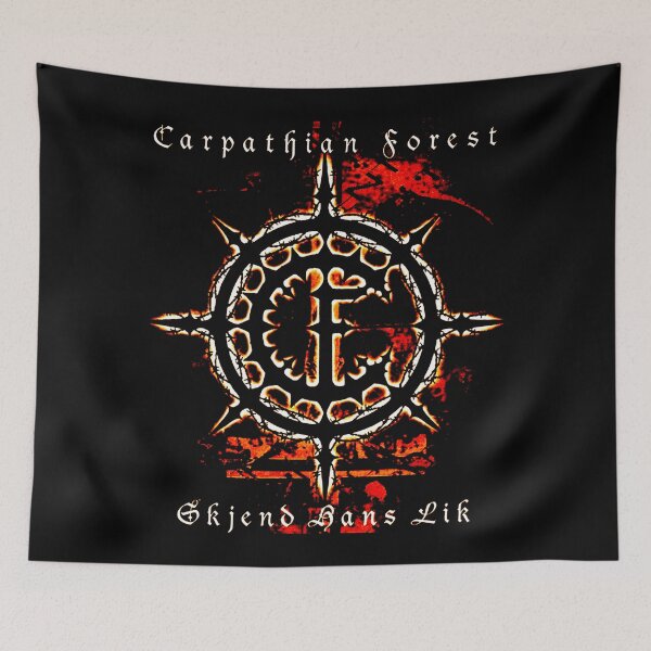 Item preview, Red Background Silhouette Death Metal designed and sold by nerdyygraphic.