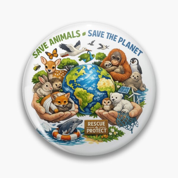 Item preview, Save Animals, Save the Planet, Rescue&Protect designed and sold by Marcin Dabski.