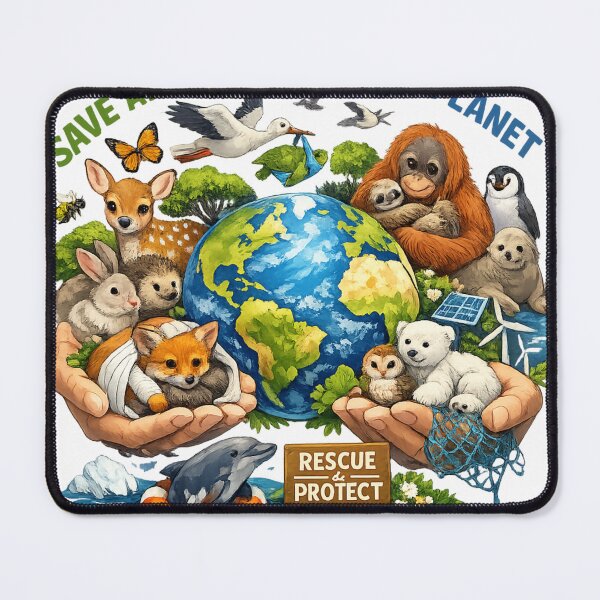 Item preview, Save Animals, Save the Planet, Rescue&Protect designed and sold by V8Green.