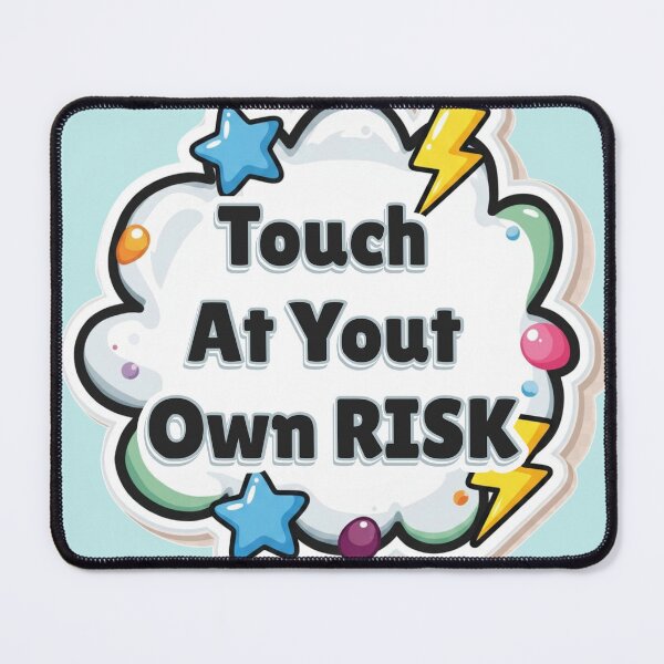 Item preview, Cute Kawaii Touch At Your Own Risk Funny Cloud Sticker designed and sold by Biedroneczka.