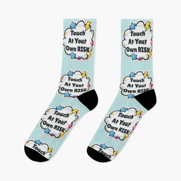 Item preview, Cute Kawaii Touch At Your Own Risk Funny Cloud Sticker designed and sold by Biedroneczka.