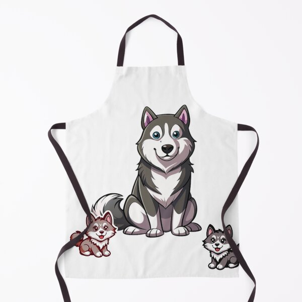 Item preview, Cute Siberian Husky and Puppies Cartoon Dog Lover designed and sold by EHdesignShop.
