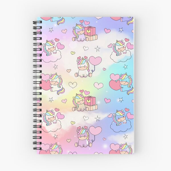 Item preview, Happy Unicorn and Hearts Pattern designed and sold by TeeGeeTees.