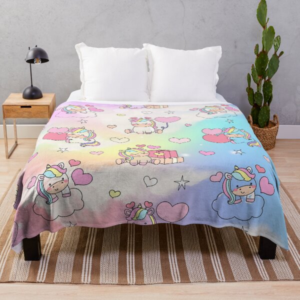 Item preview, Happy Unicorn and Hearts Pattern designed and sold by TeeGeeTees.