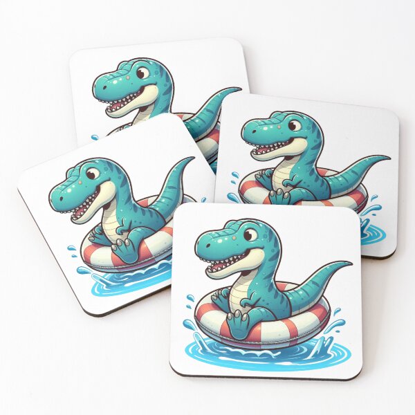 Item preview, Cute Dinosaur Pool Day Swim Ring Summer Fun designed and sold by rfd2.
