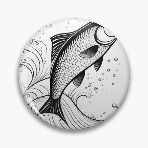 Item preview, Art - Stylized Fish, Streamlined Line Illustration designed and sold by World-Pets.