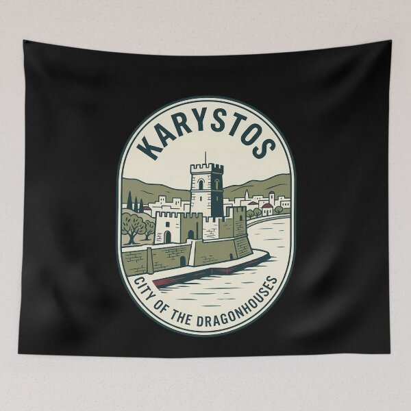 Item preview, Karystos Greece Vintage Travel Emblem designed and sold by k3rstman1.