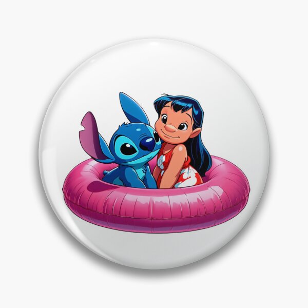 Item preview, Stitch and Lilo Summer Pool Party Pink Swim Ring Waterslide designed and sold by rfd2.
