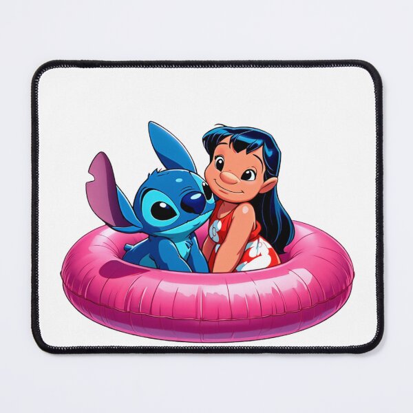 Item preview, Stitch and Lilo Summer Pool Party Pink Swim Ring Waterslide designed and sold by rfd2.