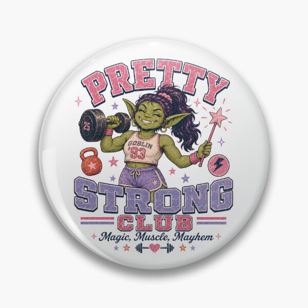 Item preview, Pretty Strong Club Retro Fitness Humor designed and sold by FindYouByZ.