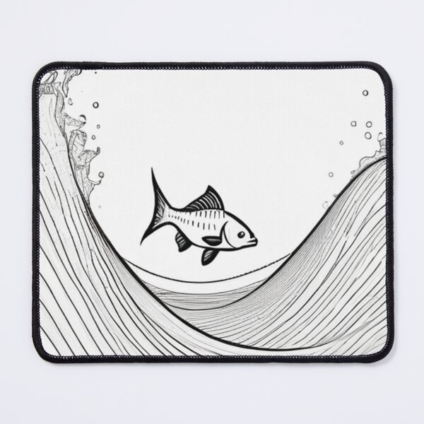 Item preview, Art - Ukiyo-e Inspired Illustration, Aquatic Harmony designed and sold by World-Pets.