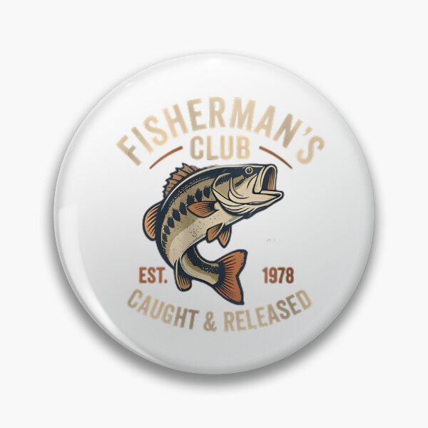 Item preview, Vintage Fishing Member Badge Retro Design designed and sold by NoFishToday.
