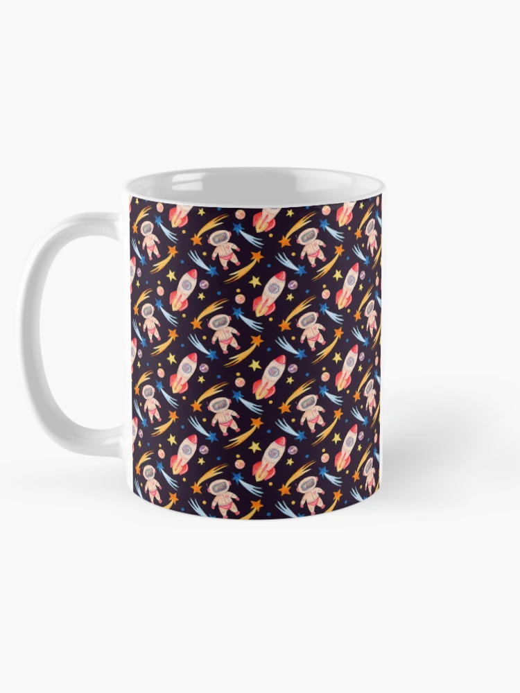 Thumbnail 5 of 6, Coffee Mug, Spaceman and Rockets Pattern designed and sold by TeeGeeTees.