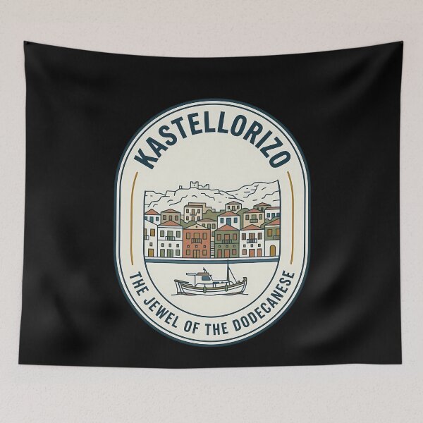 Item preview, Kastellorizo Greece Vintage Travel Emblem designed and sold by k3rstman1.