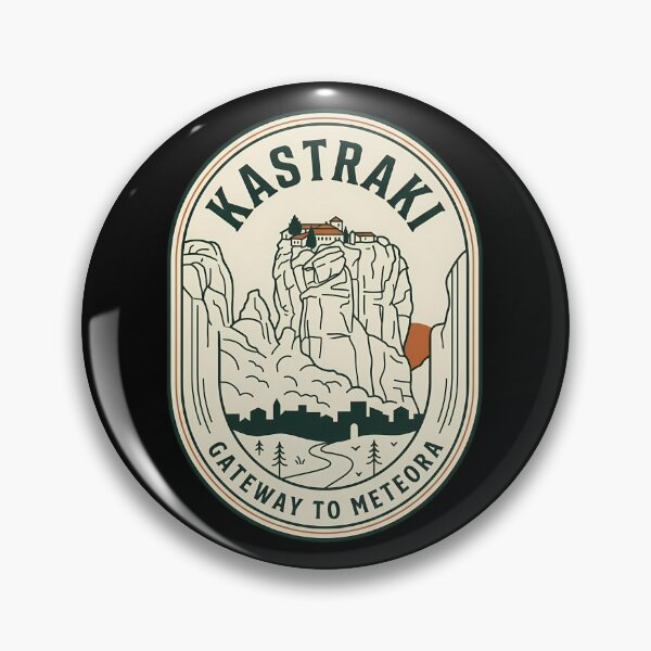 Item preview, Kastraki Greece Meteora Vintage Travel Emblem designed and sold by k3rstman1.
