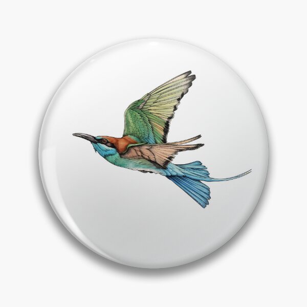 Item preview, vintage illustrations of Blue-throated Bee-eater designed and sold by wonderisland.
