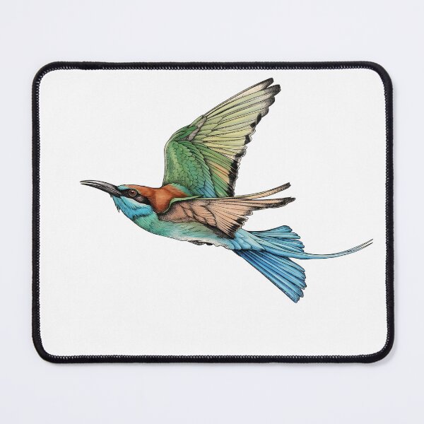 Item preview, vintage illustrations of Blue-throated Bee-eater designed and sold by wonderisland.