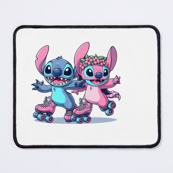 Item preview, Stitch and Angel Roller Skating Summer Fun Retro Aesthetic designed and sold by rfd2.