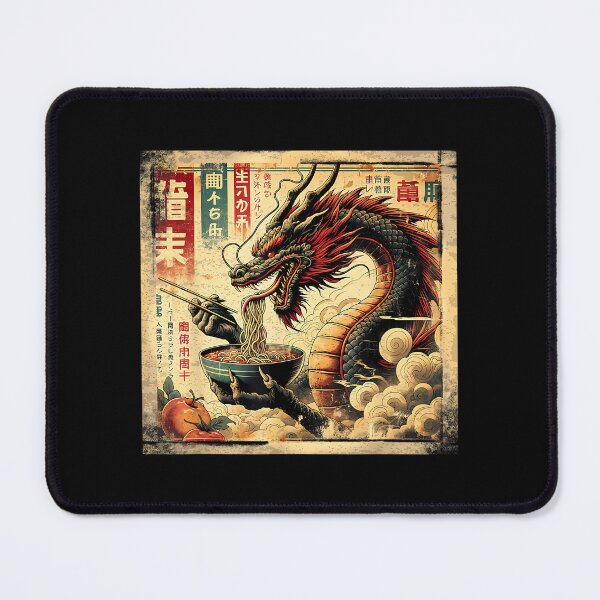 Item preview, Japanese Dragon Eating Ramen Vintage Art Graphic designed and sold by CherylCGarrison.