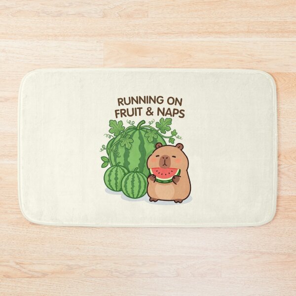 Item preview, Running on Fruit & Naps | Cute Watermelon Capybara designed and sold by BCapybara.