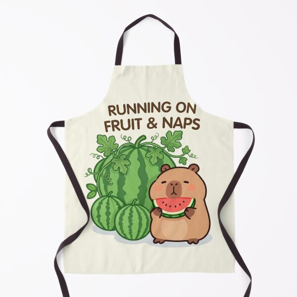 Item preview, Running on Fruit & Naps | Cute Watermelon Capybara designed and sold by BCapybara.