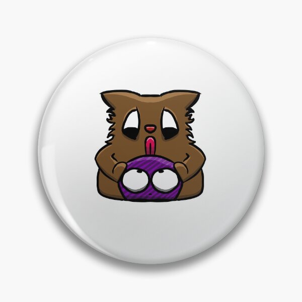 Item preview, Cute Weird Kitten Holding Ball – Kawaii Creepy Cute Sticker Art designed and sold by davidmalec.