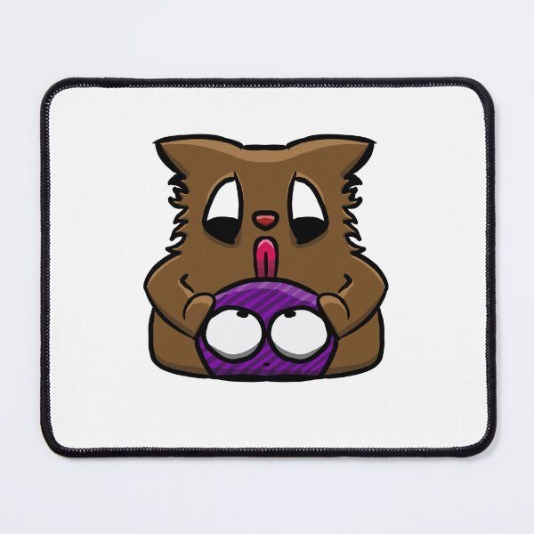 Item preview, Cute Weird Kitten Holding Ball – Kawaii Creepy Cute Sticker Art designed and sold by davidmalec.