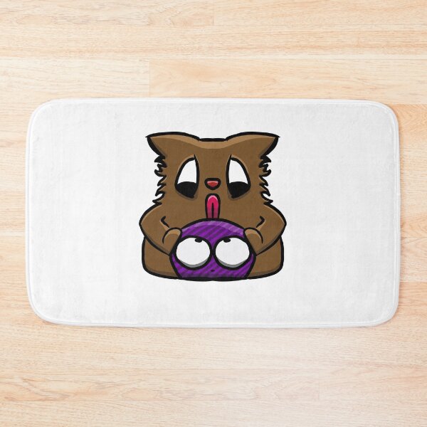 Item preview, Cute Weird Kitten Holding Ball – Kawaii Creepy Cute Sticker Art designed and sold by davidmalec.