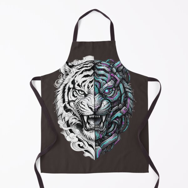 Item preview, Cyber Tiger Split Face Neo Tokyo designed and sold by Neo Tokio.
