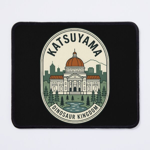 Item preview, Katsuyama Dinosaur Kingdom Vintage Travel Emblem designed and sold by k3rstman1.